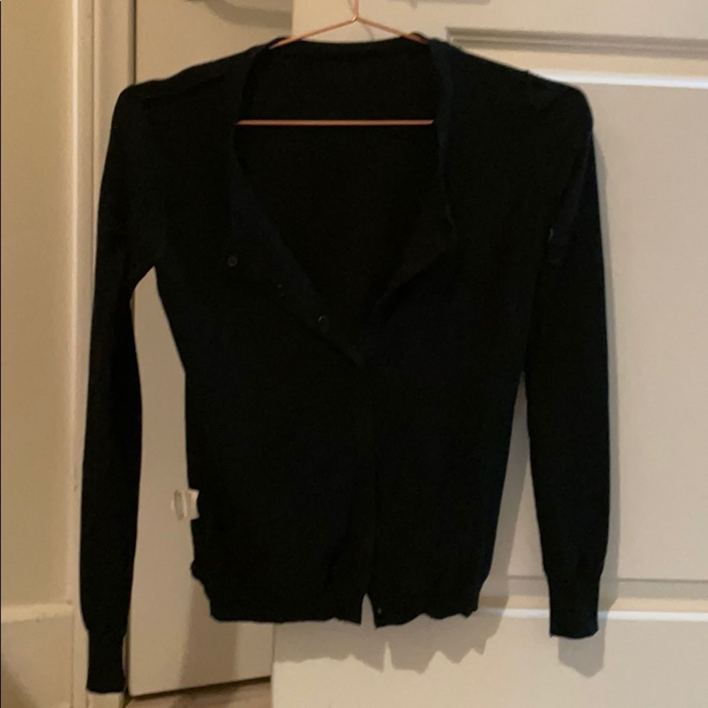 Crewneck button down cardigan